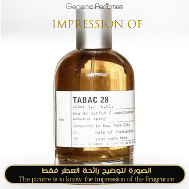 Inspired Le Labo - Tabac 28 Miami Unisex - A+ Inspired Le Labo - Tabac 28 Miami Unisex - A+