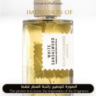 Inspired Goldfield & Banks Australia - White Sandalwood for Unisex A++ Inspired Goldfield & Banks Australia - White Sandalwood for Unisex A++
