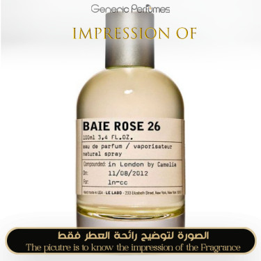 Inspired Le Labo - Baie Rose 26 for Unisex Inspired Le Labo - Baie Rose 26 for Unisex