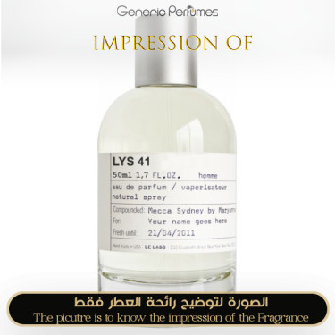 Inspired Le Labo - Lys 41 Unisex - A+ Inspired Le Labo - Lys 41 Unisex - A+