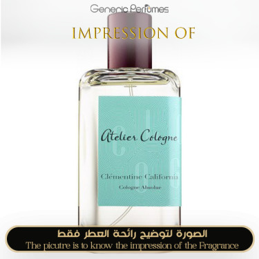 Inspired Atelier Cologne - Clementine California for Unisex - A++ Inspired Atelier Cologne - Clementine California for Unisex - A++