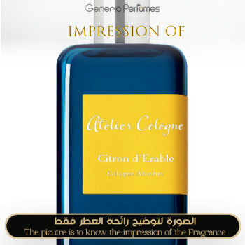 Inspired Atelier Cologne - Citron d Erable for Unisex - A+