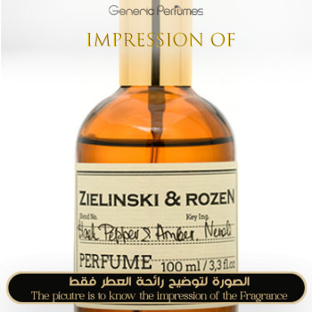 Inspired Zielinski & Rozen - Black Pepper - Amber - Neroli for Unisex - A+