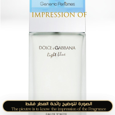 Inspired Dolce & Gabbana - Light Blue for Women A+ Inspired Dolce & Gabbana - Light Blue for Women A+