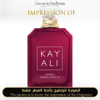 Inspired Kayali - Lovefest Burning Cherry 48 for Unisex