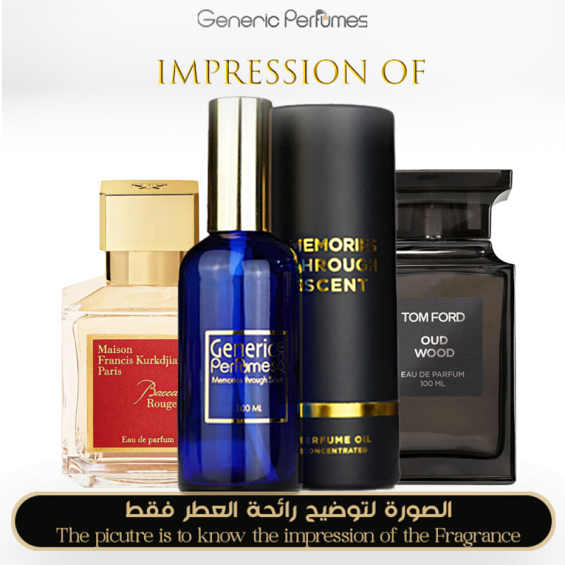 Inspired Twist Baccarat Rouge 540 Extrait & Oud Wood  for Unisex