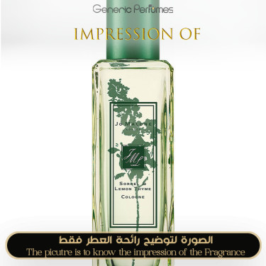 Inspired Jo Malone London - Sorrel & Lemon Thyme for Unisex Inspired Jo Malone London - Sorrel & Lemon Thyme for Unisex