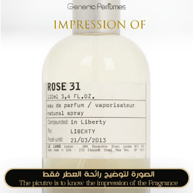 Inspired Le Labo - Rose 31 - A+
