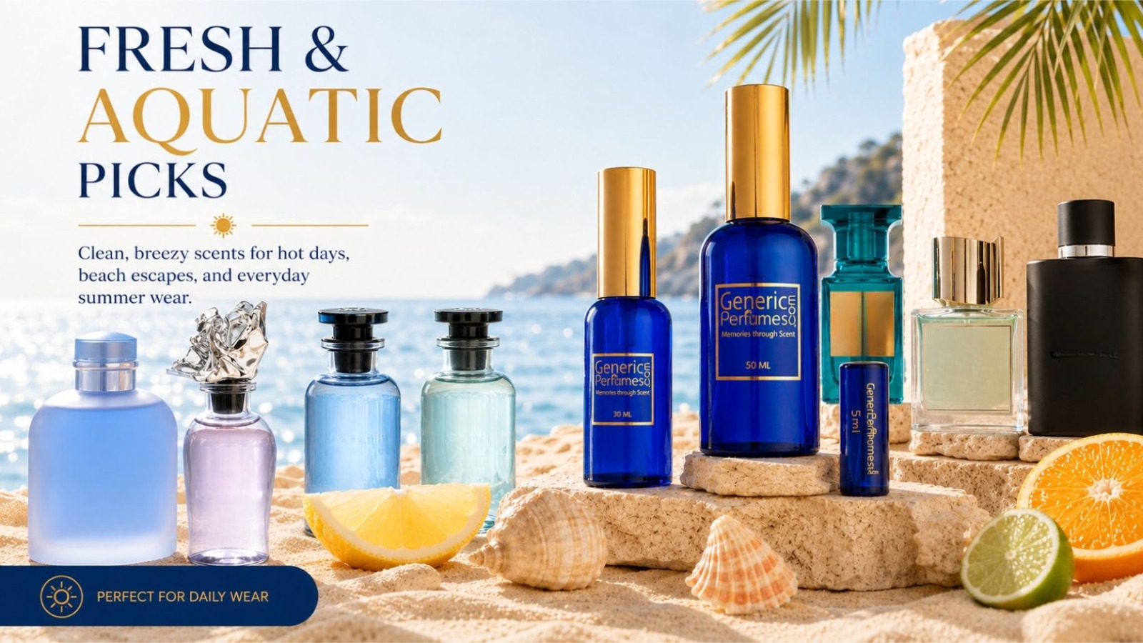 Fresh aquatic summer perfume picks for beach days and hot weather